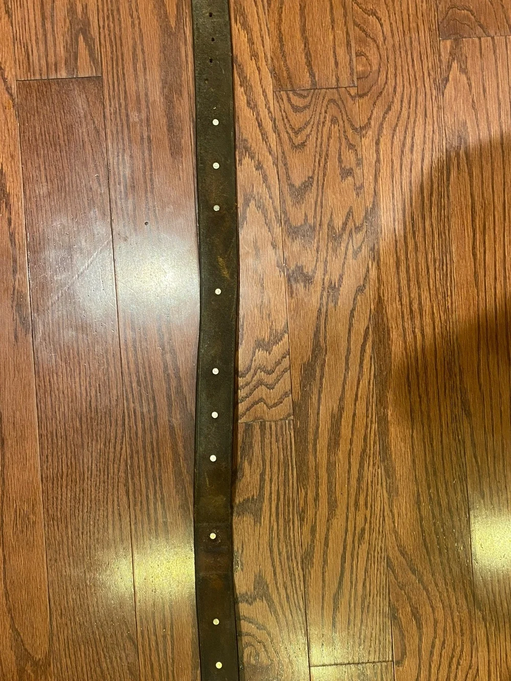 Vintage Western Cowboy Belt Brown Leather w/Floral Gold & Silver Accents Worn
